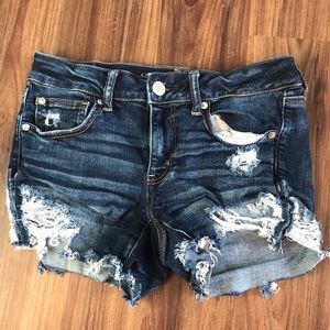 Blue American eagle shorts